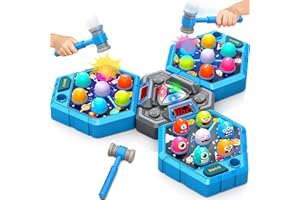 ANNKIE Whack Game Mole for Toddlers, Toys for 3 4 5 6 7+ Year Old Boys Girls,Pounding Toys for Age 3-8, Birthday Gift for 3-12 Year Old Boys Girls, Interactive Educational Toys with 3 Modes,1-3 Player