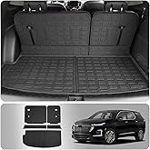 Thinzyou Cargo Mat Compatible with 2018-2023 (Fit 2024 Traverse Limited) Chevrolet Traverse Cargo Liner Trunk Liner Back Seat Cover Protector 2023 Chevy Traverse Accessories (Trunk Mat+Backrest Mats)