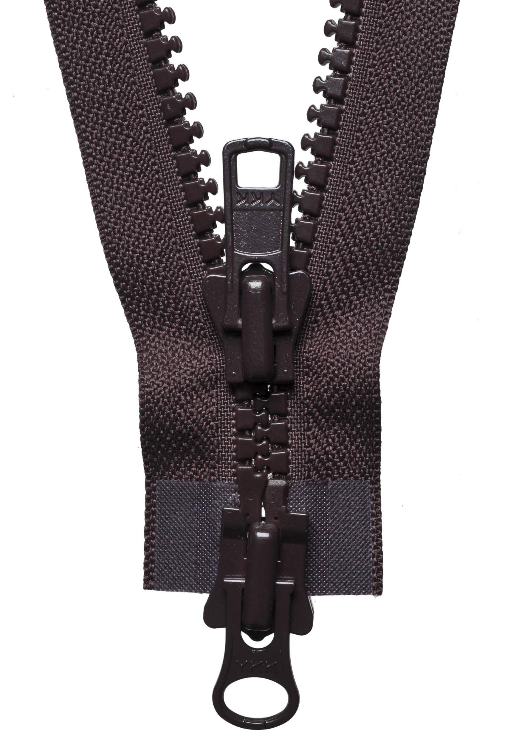 YKK Two Way Slider Zip, No. 570 Brown, 66 cm Length โ image 1