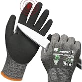 Schwer ProGuard Highest Level Cut Resistant Work Gloves PR3326 for Extreme Protection，ANSI A9 Cut Gloves with Reinforced Thumb, Non Slip, Breathable, Durable, Touch-screen, Black 1 Pair（S）