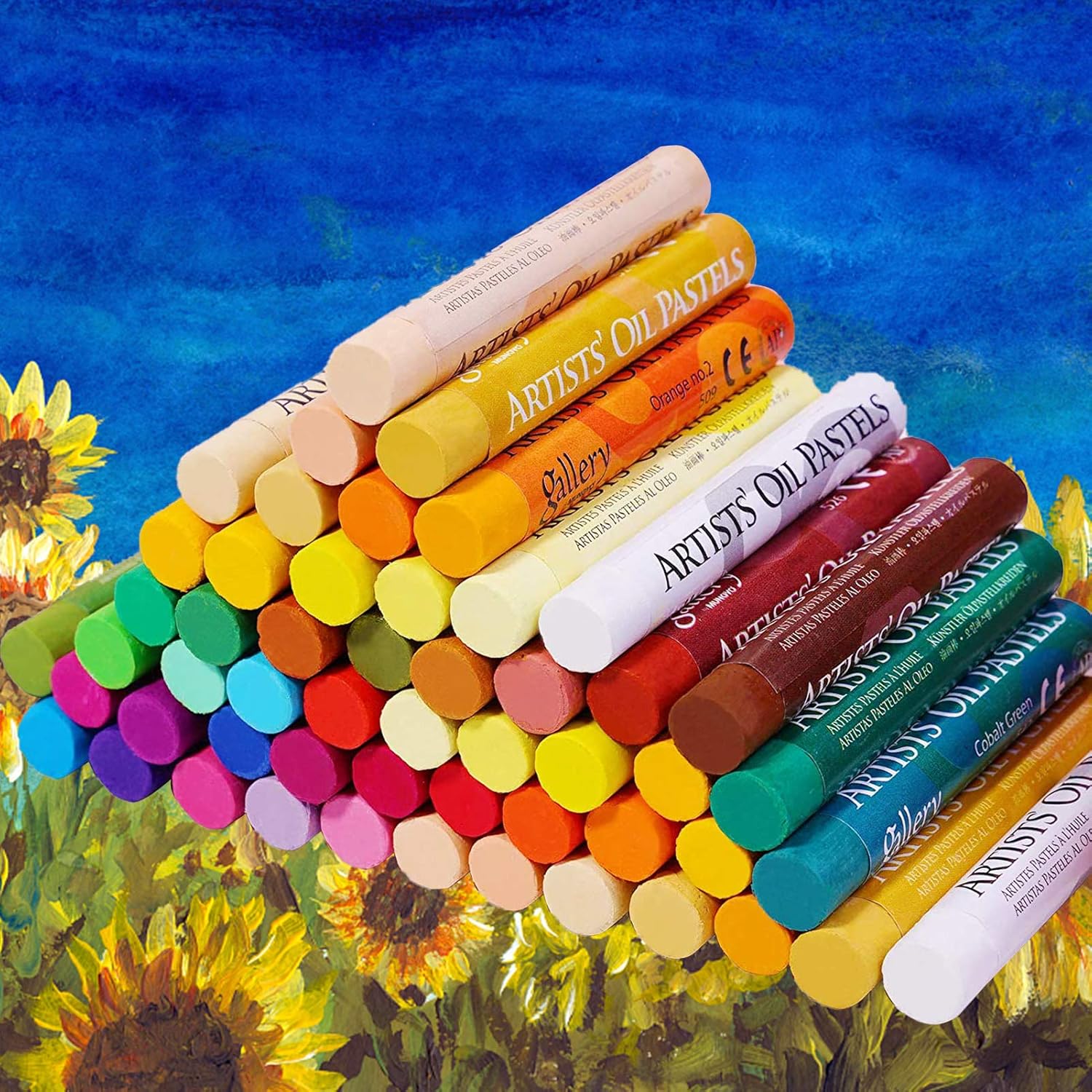 48 Color Professional Oil Pastels,Non Toxic Soft Drawing Pastel Sticks,Round Art Crayons for Painting Drawing Blending Layering Shading Graffiti DIY Craft,Adults Artist Beginners Students Kids: Computers & Accessories
