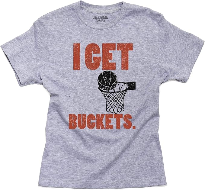 I Get Basketball Buckets Boy's Cotton Youth TShirt Clothing