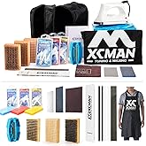 XCMAN Complete Ski Snowboard Tuning and Waxing Kit with Waxing Iron Training Wax Edge Tuner Brush Scraper Ptex