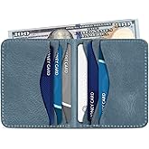 Otto Angelino Genuine Leather Ultra Slim Bifold Card and Cash Wallet - Unisex
