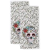 Fiesta Skull & Vine Kitchen Towel Set, Multi, 2 Piece
