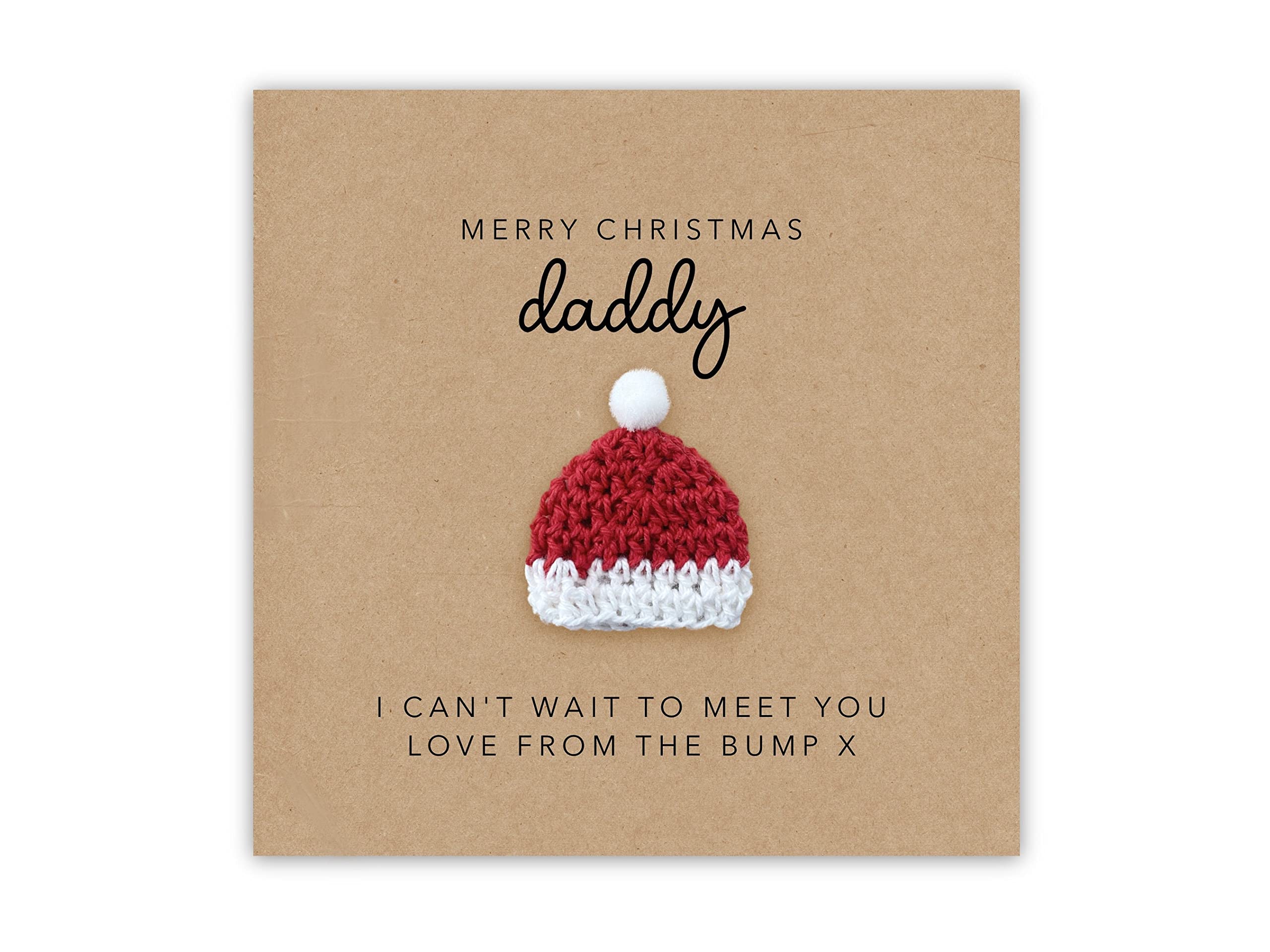 Merry Christmas Daddy From Bump, Christmas Card For Dad, Daddy To be, Christmas Card, Cute Christmas Card From Bump, Mummy to Be