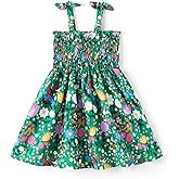 Disney Princess Frozen Elsa Minnie Stitch Toddler Girl Dress Bow Tie Straps Smocked Summer Outfit Birthday Party Clothes 2-9Y