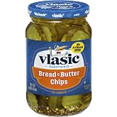 Vlasic Bread and Butter Pickle Chips, Keto Friendly, 16 FL OZ Jar | Bread butter pickles; great for topping hamburgers and sandwiches; also perfect for parties &amp; lunchboxes