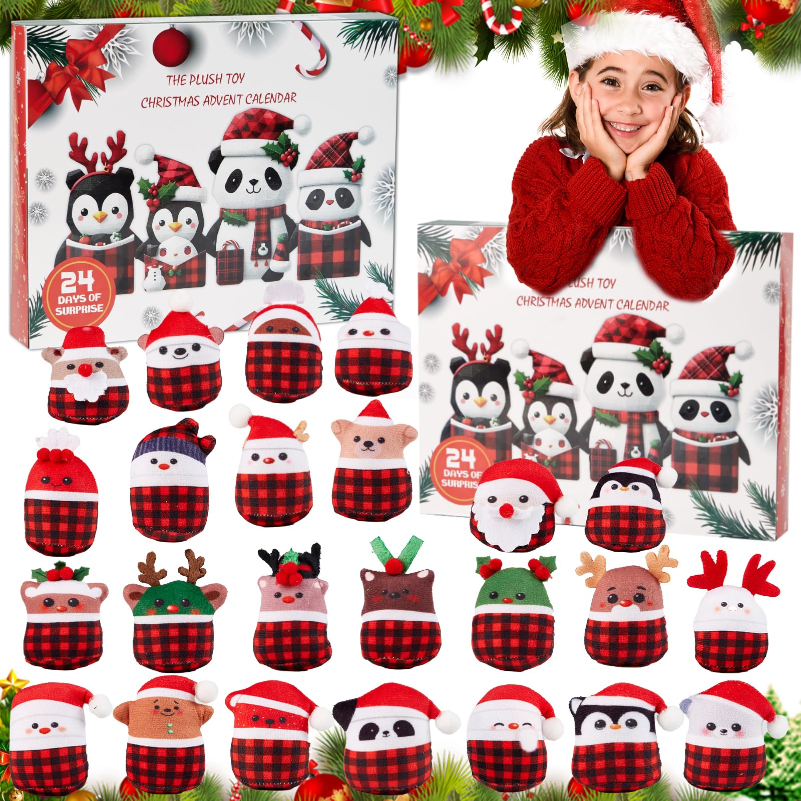 Christmas Plush Advent Calendar 2025 Collection - 24 Unique Surprises ...