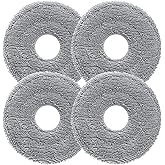 roborock Rotating Mop Cloth for Saros 10R & Saros Z70 Robot Vacuum Cleaner, 4PCS High-Absorbency Microfiber, 200 RPM Spinning Speed, 30 Water Flow Levels