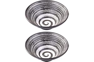 32 OZ Japanese Ramen Bowls Set of 2 Ceramic Noodle Bowls for Soup Cereal Pho (BSB)