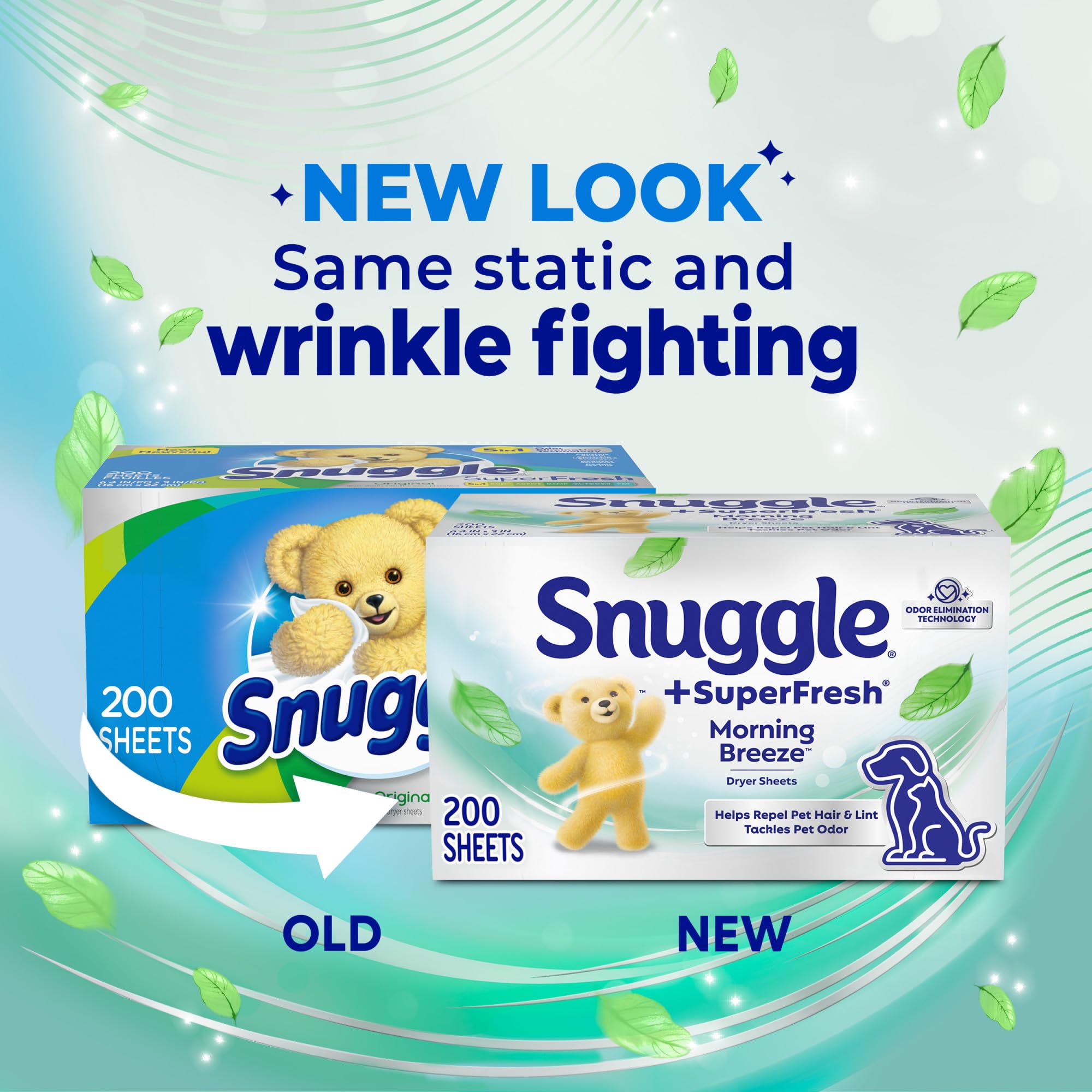 Snuggle Plus SuperFresh Fabric Softener Dryer Sheets with Static Control and Odor Eliminating Technology, Original, 200 Count