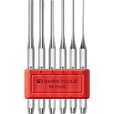 PB Swiss Tools Pin Punch Set PB 755.B CN | 100% Swiss Made | 6-Piece Drift Punch Set 2-8 mm, Made of Octagon Steel, in Practical Holder