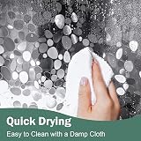 EurCross Eco-friendly Semi-Transparent Cobblestone Shower Curtain 54W x 72L view 5