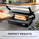 Daewoo Health Grill & Panini Press 750W Non-Stick Grill with Floating Lid view 3