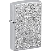 Zippo Lighter: Armor Deep Carved Pattern - High Polish Chrome 46867