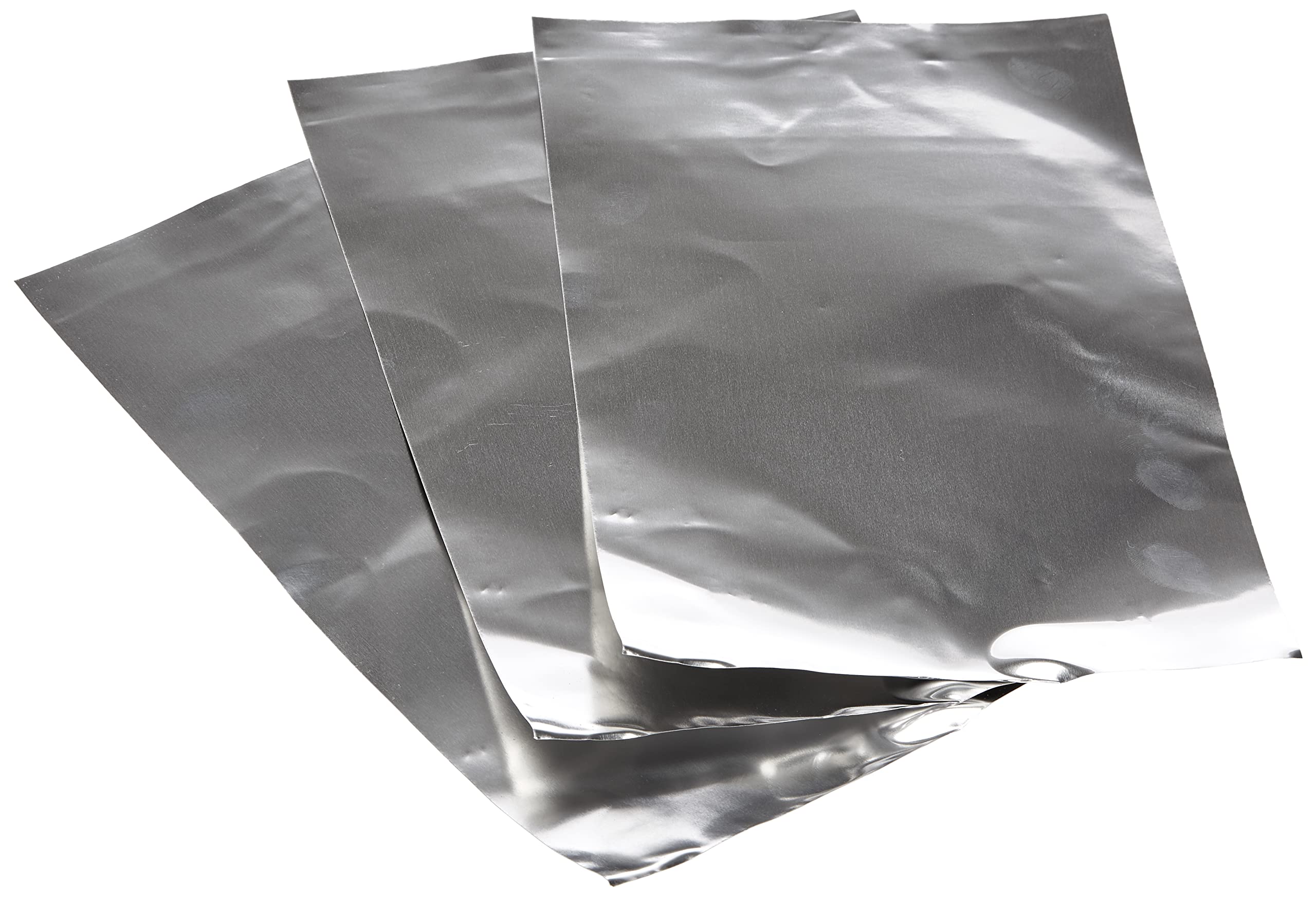 Rayher Silver Coloured Metallic Foil Sheets for Crafts, Set of Three Decorative Aluminium Sheets for Foil Embossing, 20x30cm, 2707022