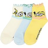 Bioworld Minions Minions Peekaboo Womens Casual Quarter Crews 3 pack