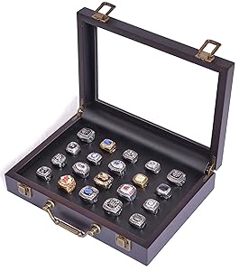 Brand New World Furniture - RDC22-20EX Ring Display case 20 Cut, Black