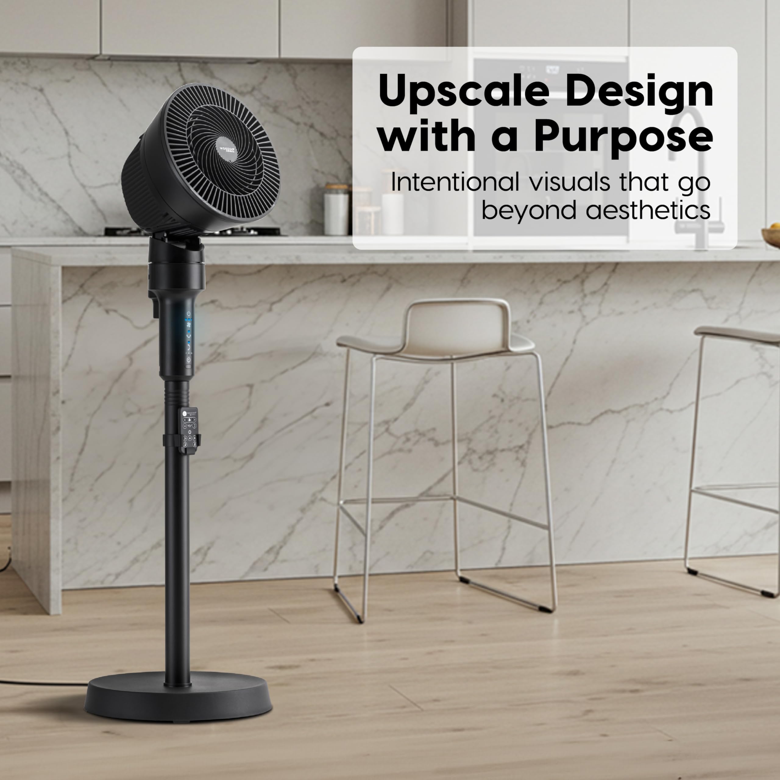 IRIS USA WOOZOO Air Circulator Pedestal Fan with Remote, 5.5