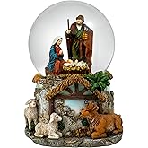 100MM Musical Holy Family Water Globe by The San Francisco Music Box