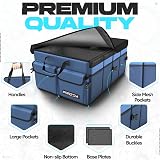 FORTEM Car Boot Organiser 50L Collapsible SUV Trunk Storage 600D Oxford view 2