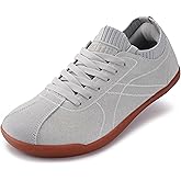 WHITIN Women's Slip On Barefoot Shoes | Suede Wide Toe Box + Zero Drop Walking Sneakers