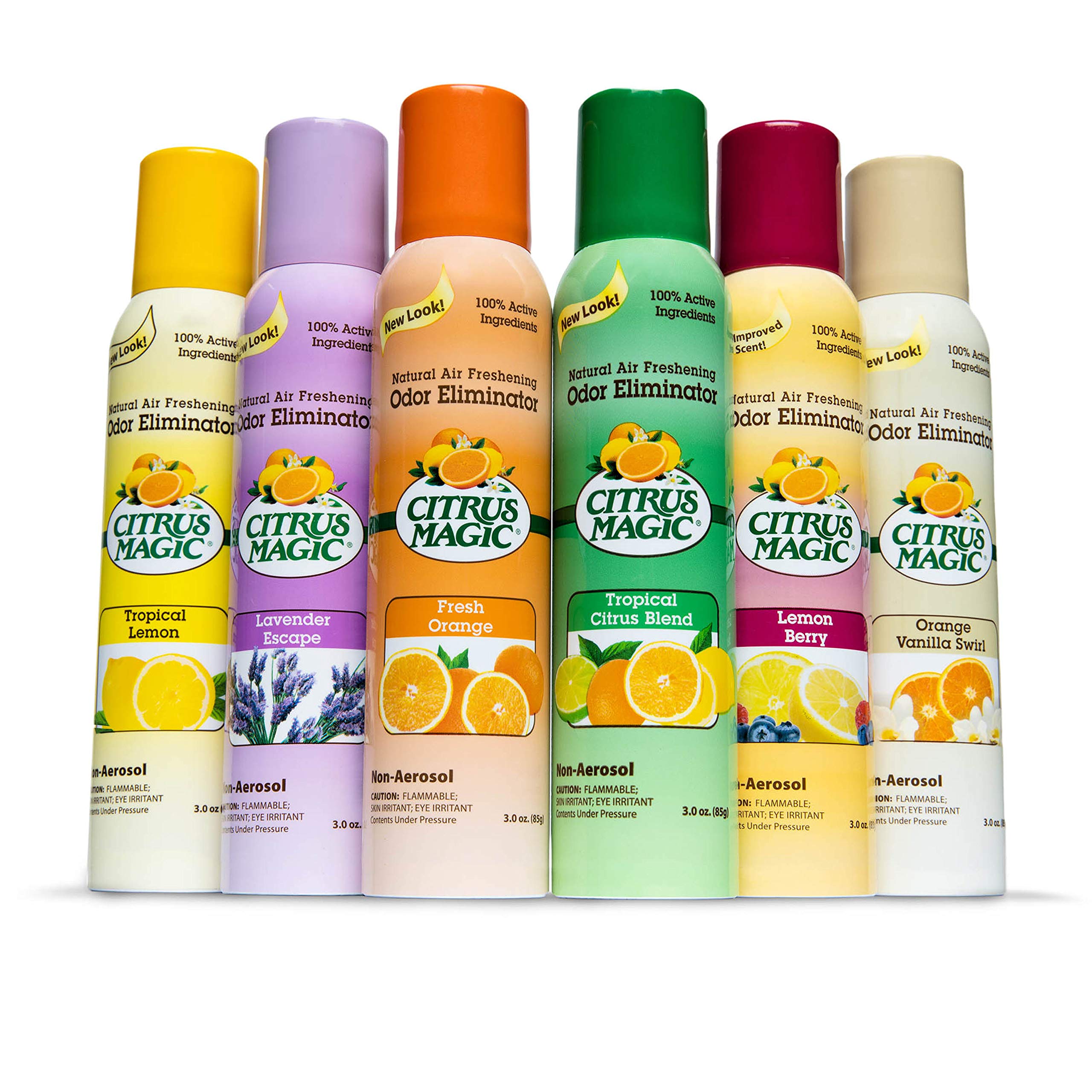 Citrus Magic Odor Eliminating Air Freshener Spray Orange-Vanilla Swirl, 3-Ounce, Pack of 3, 3.0 oz, 3 Count