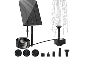 LAWOHO Solar Water Fountain for Bird Bath Solar Water Pump with Seperated Solar Panel 2.5w 5v Solar Powered Water Fountain for Small Pond Garden Water Feature Decoration