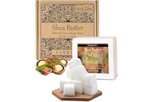 ZENSEME 10.5 LBS - Shea Butter Soap Base - Moisturizing Melt & Pour for Clear Soap Making - SLS/SLES Free - Natural Organic Vegan for Crafting - Easy & Gentle to Cut & Work With for DIY Crafting for Soapmaker