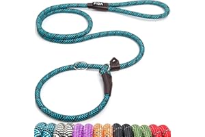 Fida Durable Slip Lead Dog Leash, 6 FT x 1/2" Heavy Duty Loop Comfortable Strong Rope Leash for Large, Medium Dogs, No Pull P