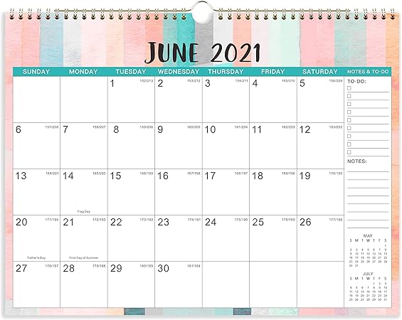 Amazon.com : 2021-2022 Calendar - 18 Monthly Wall Calendar with Thick ...