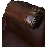 BOWERBIRD Genuine Leather Recliner Head Pillow-Head and Neck Pillow-Headrest Cushion for Neck Pain Relief and Cervical Support
