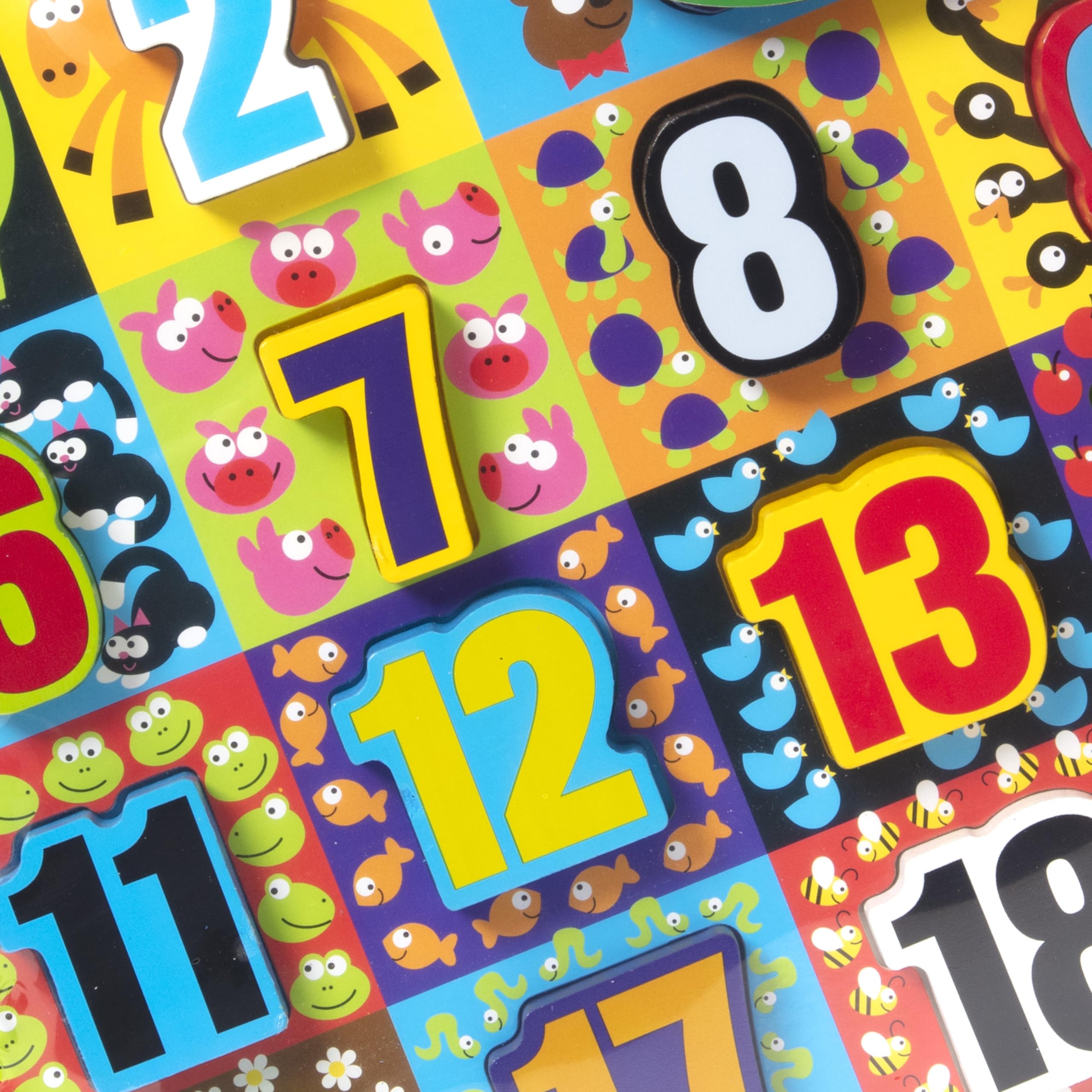 Melissa & Doug Jumbo Numbers Wooden Chunky Puzzle (20 pcs)
