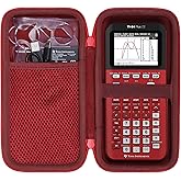 Case for TI-84 Plus CE Evo/Python,TI-Nspire CX II CAS,TI-83 Plus Calculator | TI-Nspire CX II/TI-84 Plus/TI-89 Titanium Color Graphing Calculator Compatibility,Accessory Storage,Carry Bag,Radical Red