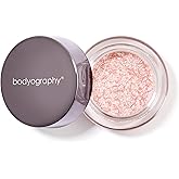 Bodyography Glitter Pigment Eye Shadow | Long Wear Shimmer Eyeshadow | Vegan, Talc & Paraben Free | Cream Powder Formula | Stratus (Champagne/Pink) 1.5 g
