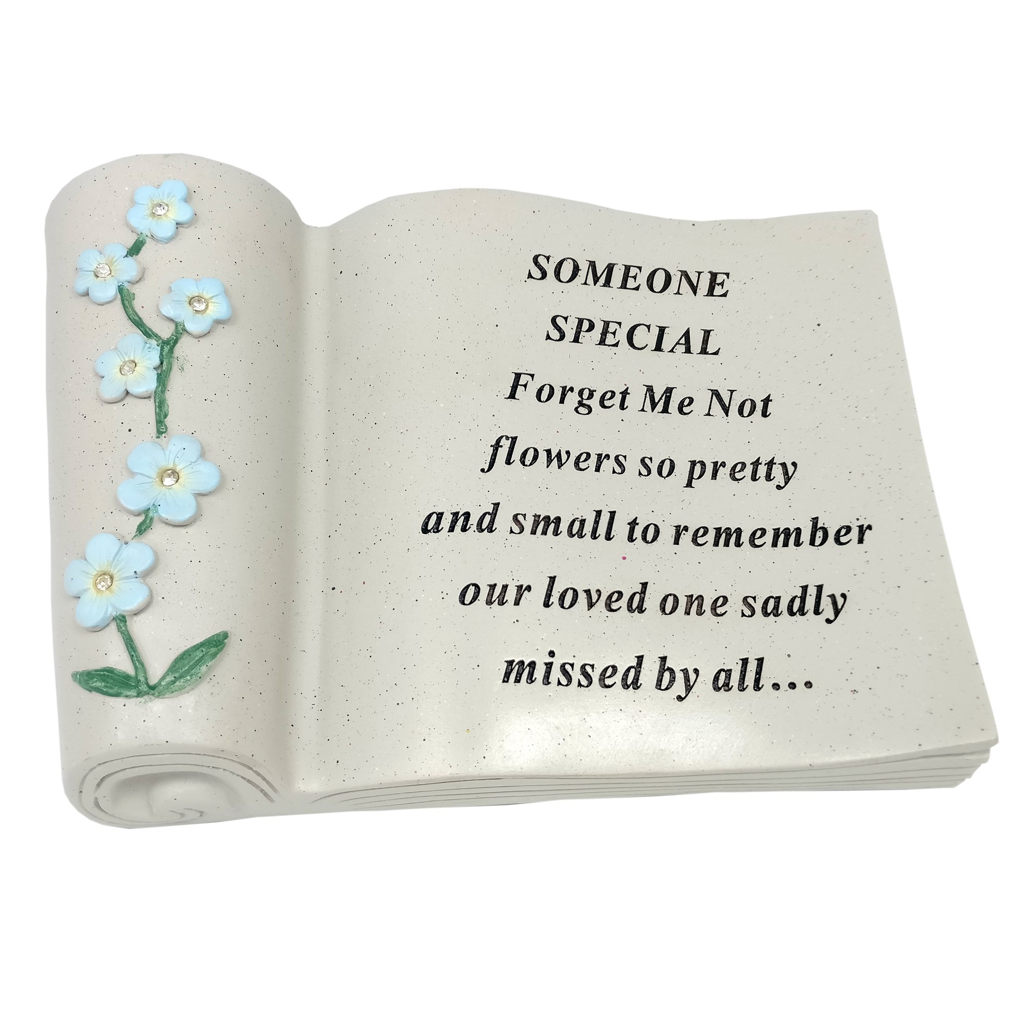 David Fischhoff Someone Special Forget Me Not Scroll, Cream