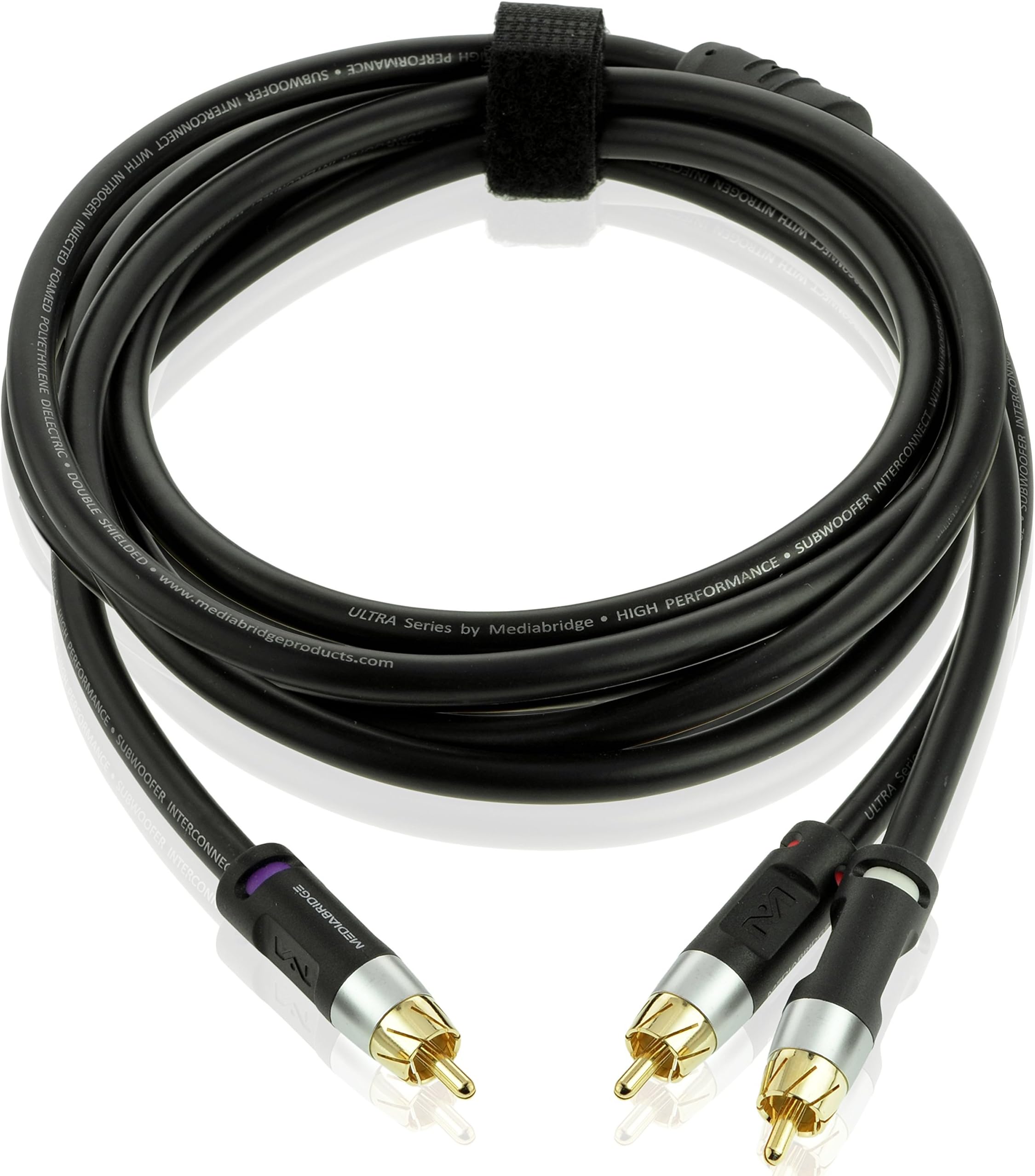 Ultra Series RCA 15 Feet Y-Adapter 1-Male to 2-Male, Black