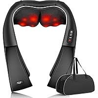 ALLJOY Shiatsu Back and Neck Massager with Heat, Electric Deep Tissue 3D Kneading Massage Pillow for Shoulder, Legs, Foot and