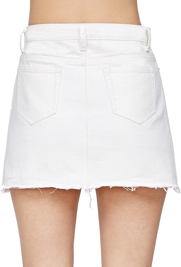 savana frayed hem skirt