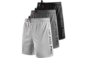 NELEUS Men's Lightweight Workout Athletic Shorts with Pockets