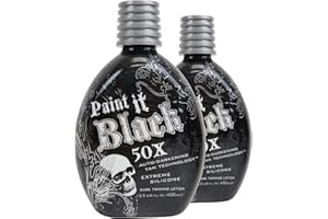 LOT of 2 Millennium PAINT IT BLACK 50X Bronzer Indoor Dark Lotion Tanning Bed by Millennium Tanning Products