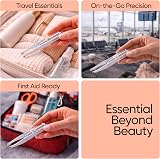Sensica Eyebrow Tweezers with Light LED Slant Tips Long Arms 3 Batteries view 5