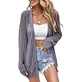Women Crochet Lightweight Cardigan Cover Up Open Front Long Sleeve Summer Cardigans