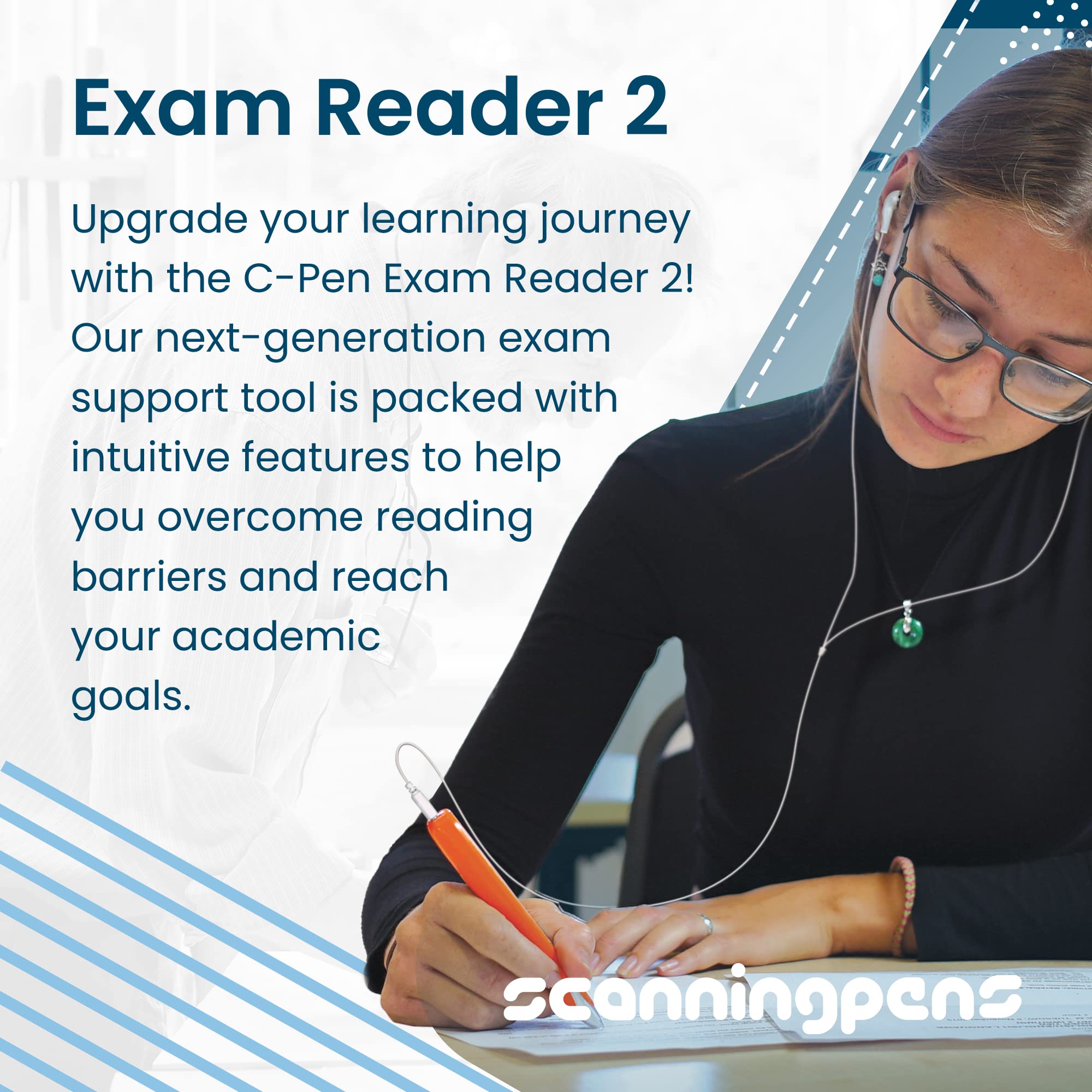 C-Pen Text to Speech Exam Reader 2 - OCR Text to Speech Scanning Device for Tests, Reading & Literacy | 10+ Languages | Assistive Tool for Dyslexia & Learning Differences for Tests | Windows & Mac