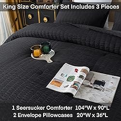 AveLom Seersucker King Comforter Set