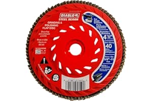 Diablo Steel Demon Flap Disc for Metal with Speed Hub - 4-1/2", 60-Grit, Coarse Grit, 12,000 Max RPM, Type 29 - DCX045060B01F