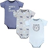 Hudson Baby Unisex Baby Cotton Bodysuits, Mommys New Man, 0-3 Months