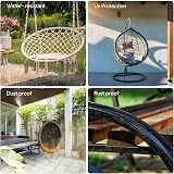 Estefanlo Egg Chair Cover Waterproof 210D Oxford 115x190cm with Zipper view 2