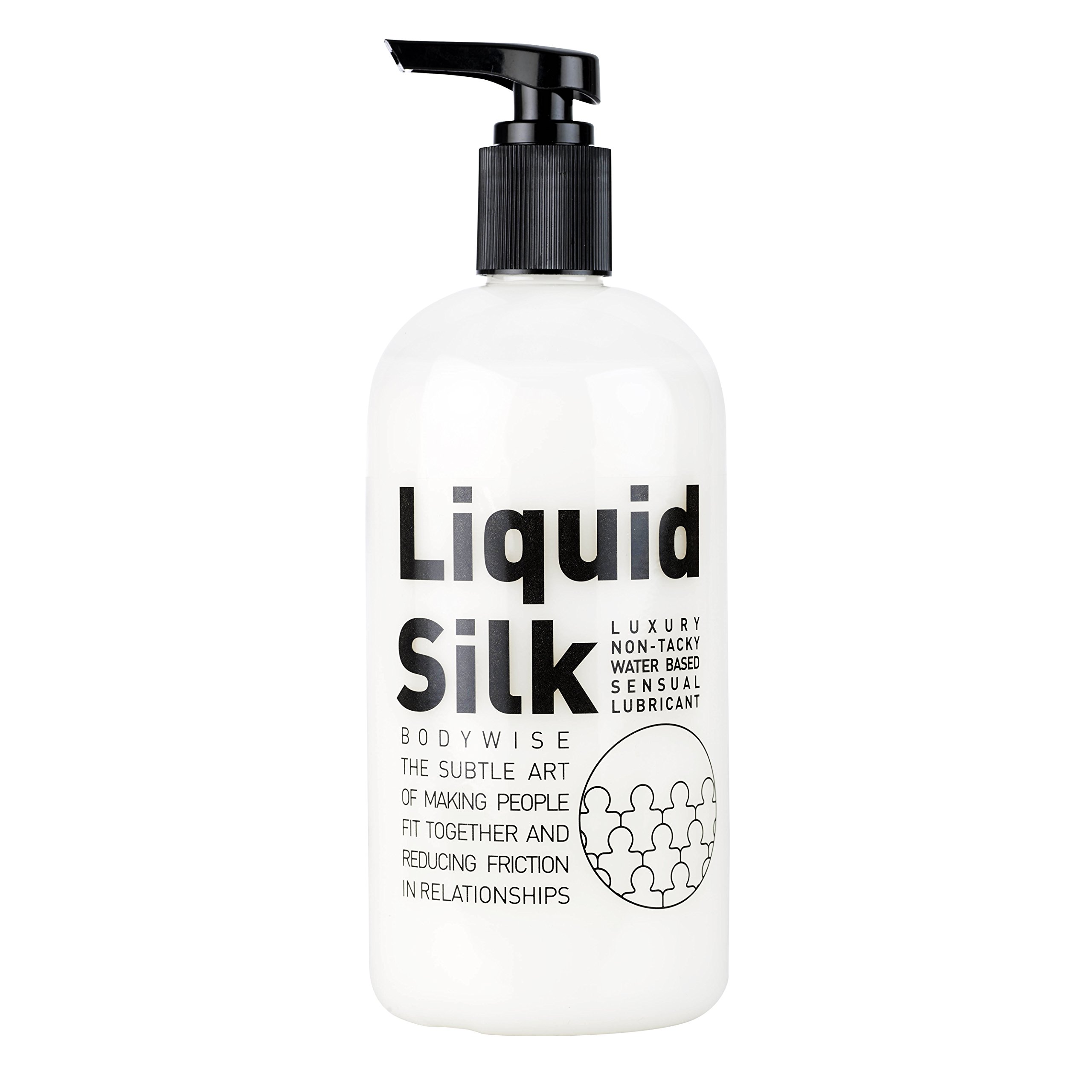 Liquid Silk, Personal Lubricant Bottle Large,Translucent White, Non Flavoured,Unscented, 500 ml